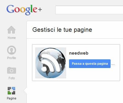 gestisci pagine g plus