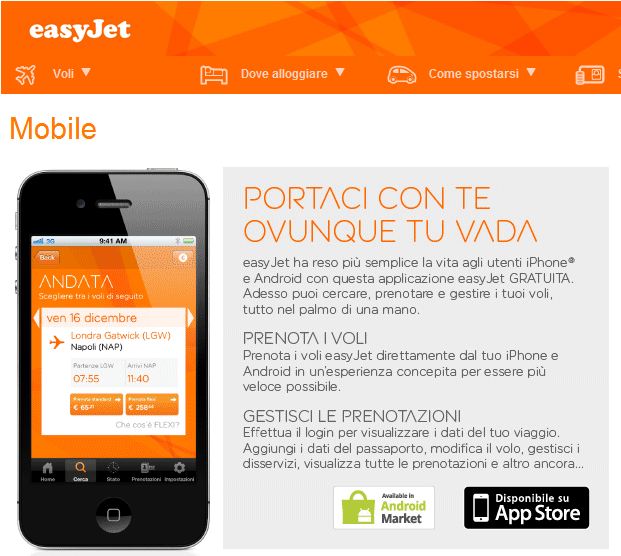 easyjet app mobile