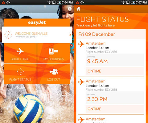 easyjet screen android