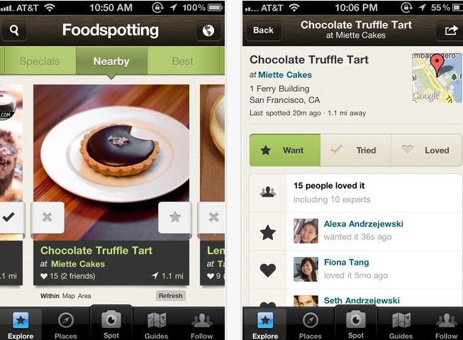 foodspotting ios screenshot