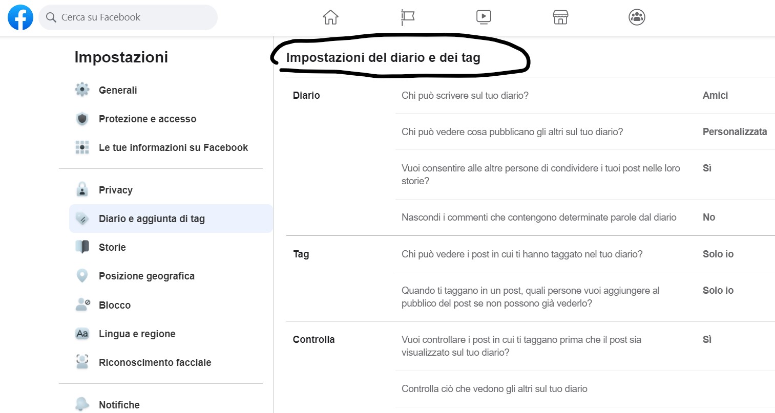 facebook tag diario