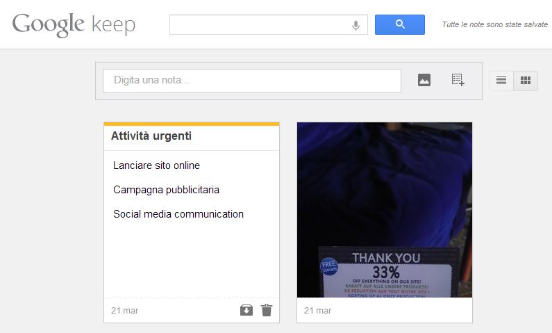 screenshot-google keep-desktop